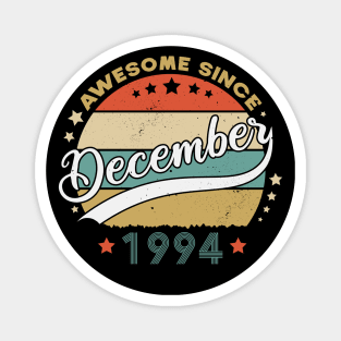 Awesome Since December 1994 Birthday Retro Sunset Vintage Magnet